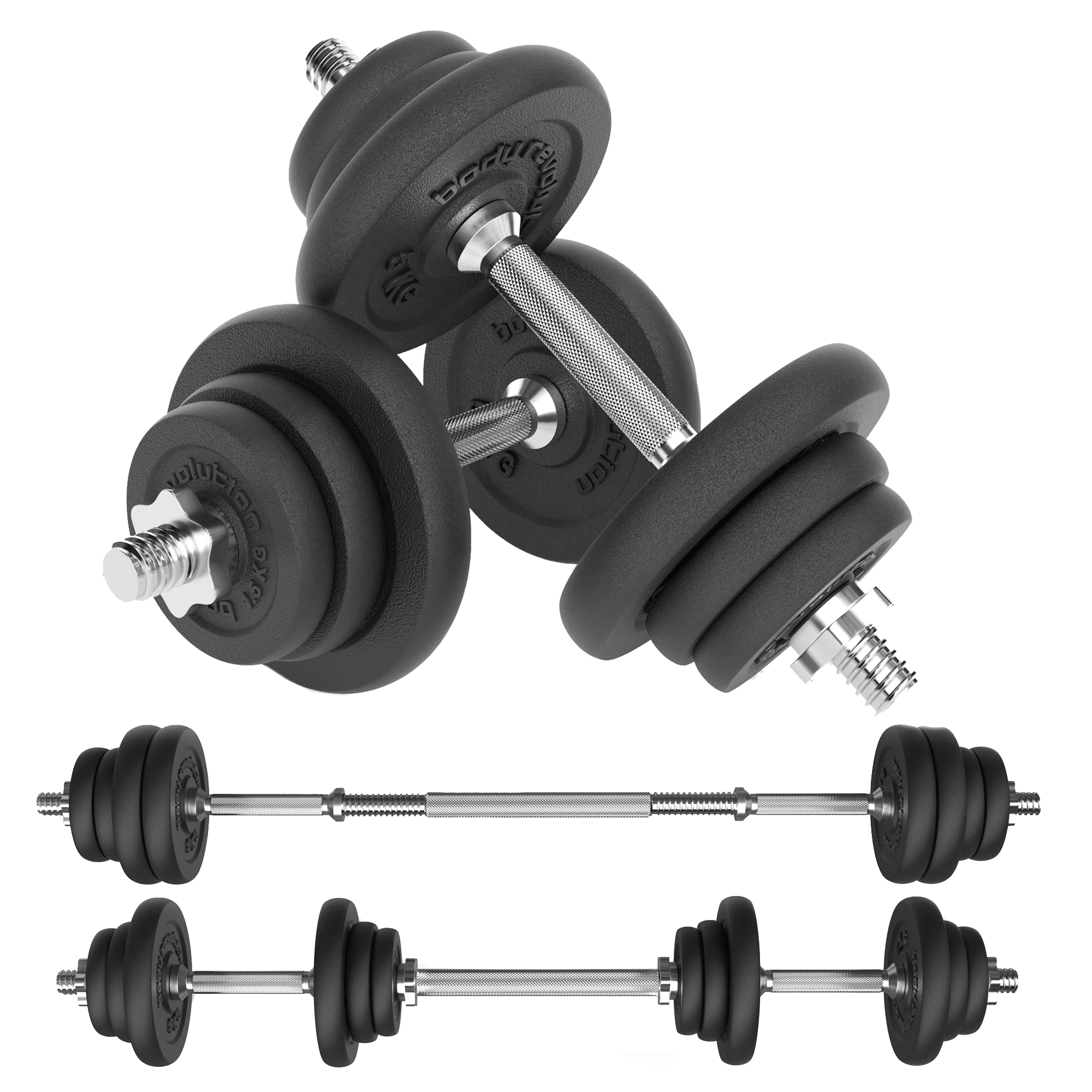40kg Dumbbells Set Cast Iron Body Revolution